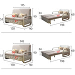 Luxury Convertible Sofa - Modern Gray, Pink, Khaki, and Blue - Premium Faux Leather & Cotton-Linen Upholstery fnm-946