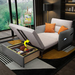 Stylish Cotton-Linen Sofas in Vibrant Colors: Dark Gray, Light Brown, Beige, Khaki, Pink, Green, Orange fnm-950