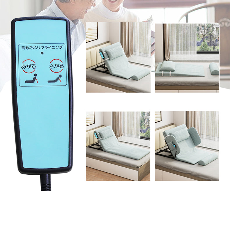 Stylish Grey-Green Bed with Durable Aluminum Alloy Frame and Cozy Cotton-Linen Upholstery foltm-1554