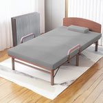 Premium Bed Frame with Grey, Navy Blue, Red, and Dark Brown Coconut Palm Design foltm-1555