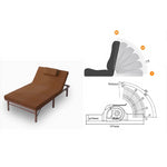 Premium Bed Frame with Grey, Navy Blue, Red, and Dark Brown Coconut Palm Design foltm-1555