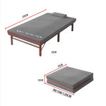 Premium Bed Frame with Grey, Navy Blue, Red, and Dark Brown Coconut Palm Design foltm-1555