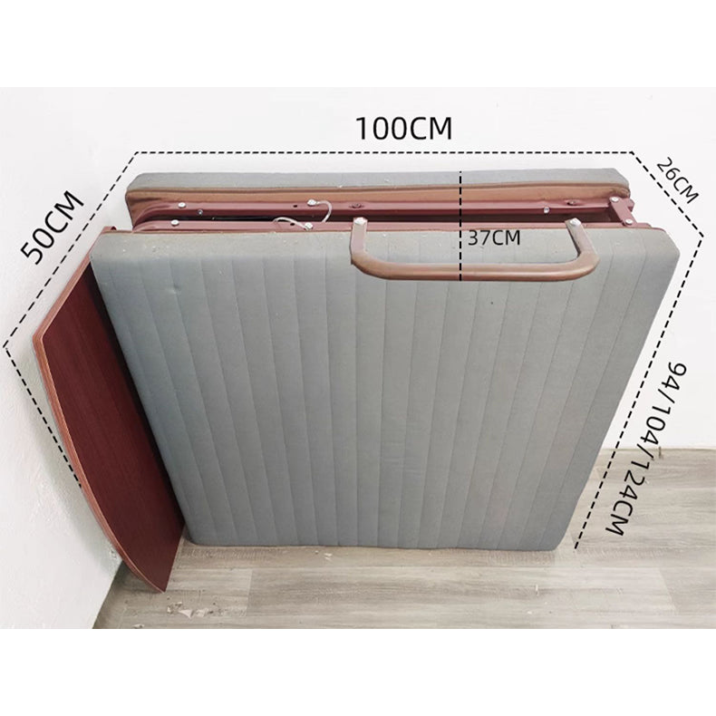 Premium Bed Frame with Grey, Navy Blue, Red, and Dark Brown Coconut Palm Design foltm-1555