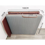 Premium Bed Frame with Grey, Navy Blue, Red, and Dark Brown Coconut Palm Design foltm-1555