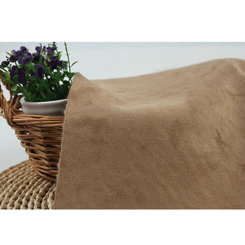 Luxurious Dark Brown Latex Suede Fabric Bed - Elegant Grey Design foltm-1556