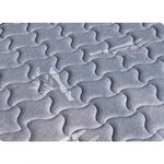 Luxurious Dark Brown Latex Suede Fabric Bed - Elegant Grey Design foltm-1556