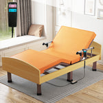 Luxurious Green and Grey Cotton-Linen Blend Bed with Coconut Palm Latex foltm-1557