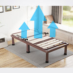 Luxurious Green and Grey Cotton-Linen Blend Bed with Coconut Palm Latex foltm-1557