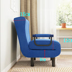 Elegant Grey and Navy Blue Cotton & Linen Bed Set - Ultimate Comfort and Style foltm-1558