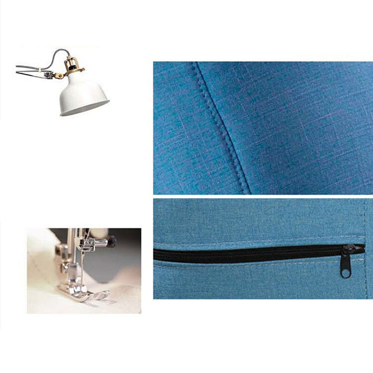 Elegant Grey and Navy Blue Cotton & Linen Bed Set - Ultimate Comfort and Style foltm-1558