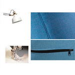 Elegant Grey and Navy Blue Cotton & Linen Bed Set - Ultimate Comfort and Style foltm-1558