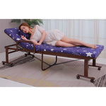 Luxurious Dark Brown and Blue Coconut Palm Bed Frame – Elegant Tropical Design for Your Bedroom foltm-1559