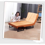 Luxurious Green Leathaire Bed - Vibrant Orange Accents for Modern Decor foltm-1560