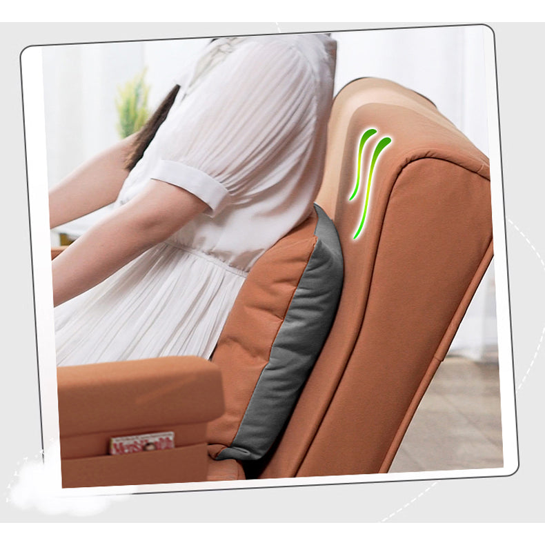 Luxurious Green Leathaire Bed - Vibrant Orange Accents for Modern Decor foltm-1560