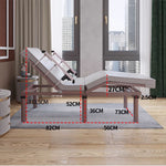 Elegant Grey-Green Solid Wood Bed with Cotton and Linen Upholstery - Coconut Palm Finish foltm-1561