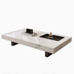 Modern Ceramic Sintered Stone Tea Table with Stylish Multi-Layer Design – Elegant Home Furniture for Living Room fplk-5023