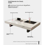 Modern Ceramic Sintered Stone Tea Table with Stylish Multi-Layer Design – Elegant Home Furniture for Living Room fplk-5023