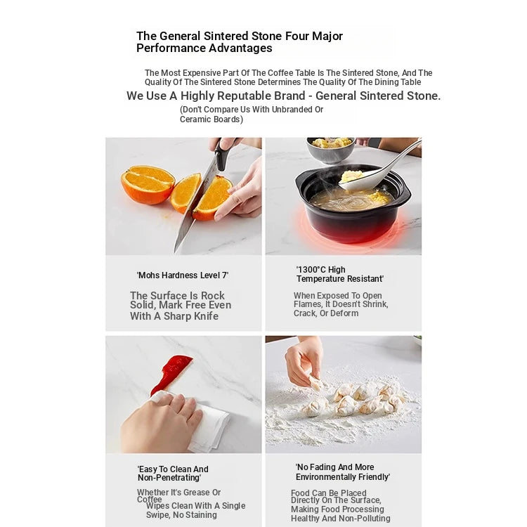 Modern Ceramic Sintered Stone Tea Table with Stylish Multi-Layer Design – Elegant Home Furniture for Living Room fplk-5023