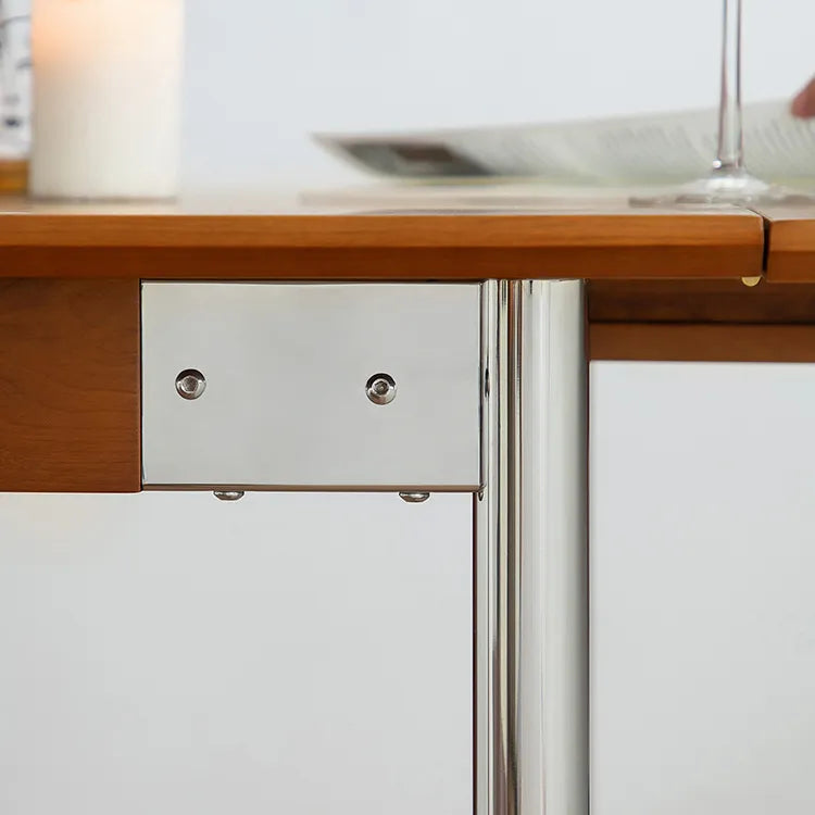 Elegant Boxwood Dining Table with Space-Saving Foldable Design fpmxm-2765