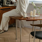 Modern Boxwood Dining Table with Sleek Metal Legs - Perfect for Urban Spaces fpmxm-2766