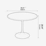 Cherry Wood Dining Table - Elegant Round Design for Modern Interiors fpmxm-2767