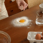 Sleek Cherry Wood Dining Table with Modern Acrylic Base - Stylish Home Addition fpmxm-2769