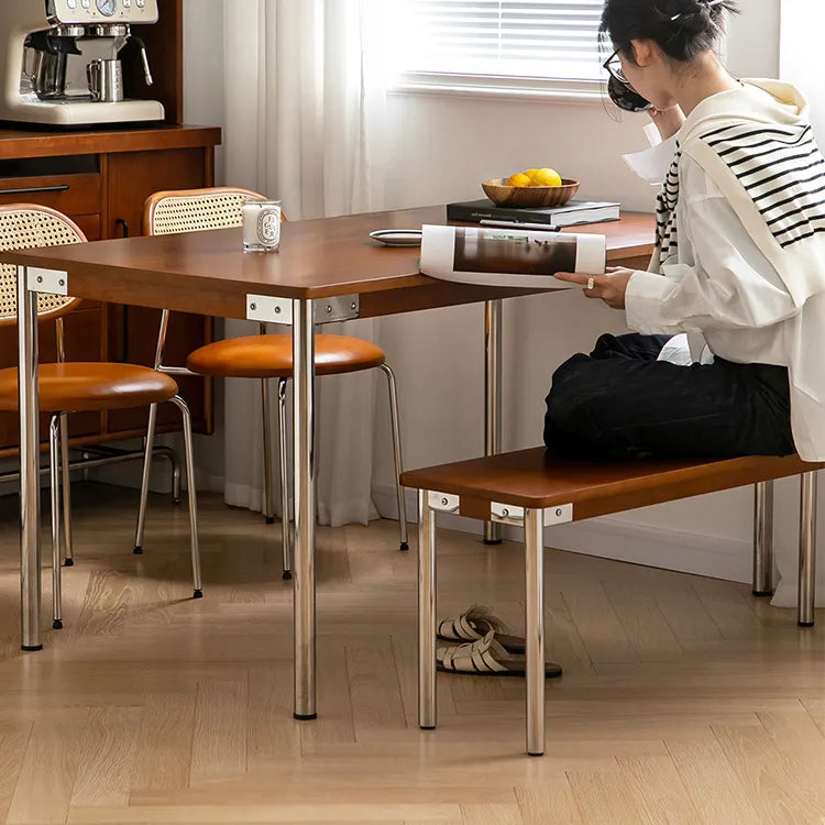 Elegant Boxwood Stool with Sleek Metal Legs - Perfect for Modern Interiors fpmxm-2778