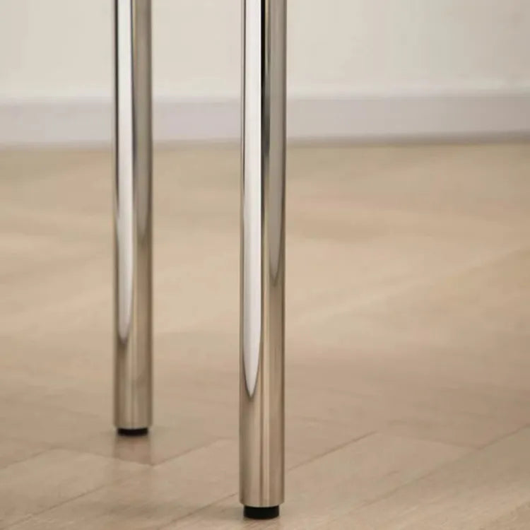 Elegant Boxwood Stool with Sleek Metal Legs - Perfect for Modern Interiors fpmxm-2778