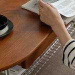 Elegant Boxwood Beech Coffee Table with Modern Metal Frame – Stylish Living Room Centerpiece fpmxm-2779