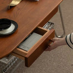 Elegant Boxwood Beech Coffee Table with Modern Metal Frame – Stylish Living Room Centerpiece fpmxm-2779