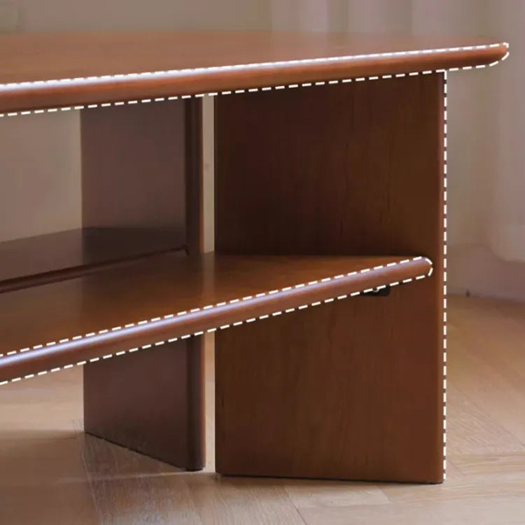 Elegant Cherry Wood Coffee Table with Modern Design - Perfect for Living Room Spaces fpmxm-2781