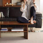 Elegant Cherry Wood Coffee Table with Modern Design - Perfect for Living Room Spaces fpmxm-2781