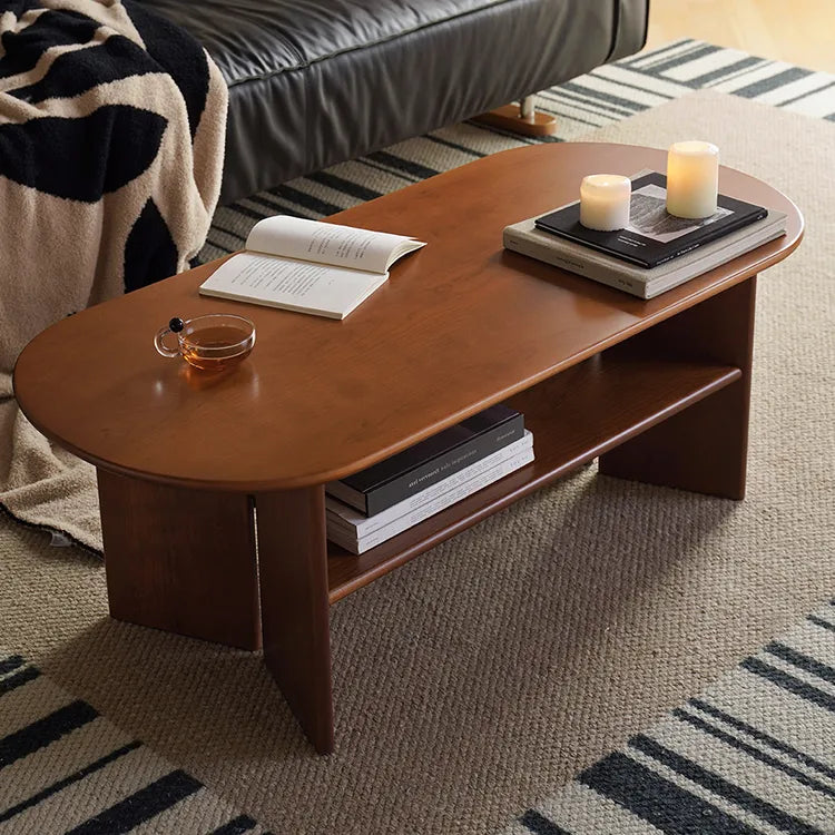 Elegant Cherry Wood Coffee Table with Modern Design - Perfect for Living Room Spaces fpmxm-2781