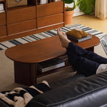 Elegant Cherry Wood Coffee Table with Modern Design - Perfect for Living Room Spaces fpmxm-2781