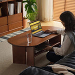 Elegant Cherry Wood Coffee Table with Modern Design - Perfect for Living Room Spaces fpmxm-2781