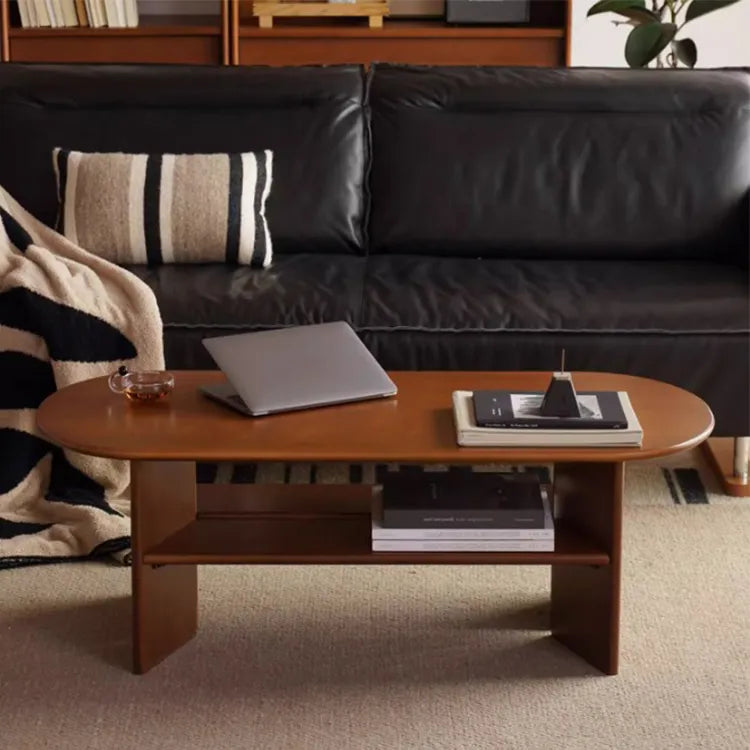 Elegant Cherry Wood Coffee Table with Modern Design - Perfect for Living Room Spaces fpmxm-2781