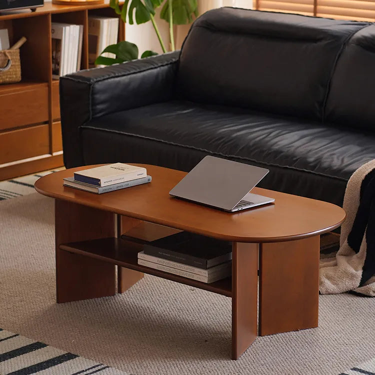 Elegant Cherry Wood Coffee Table with Modern Design - Perfect for Living Room Spaces fpmxm-2781