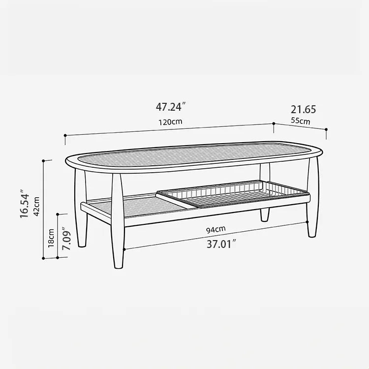 Stylish Cherry Wood & Boxwood Coffee Table with Tempered Glass Top fpmxm-2782