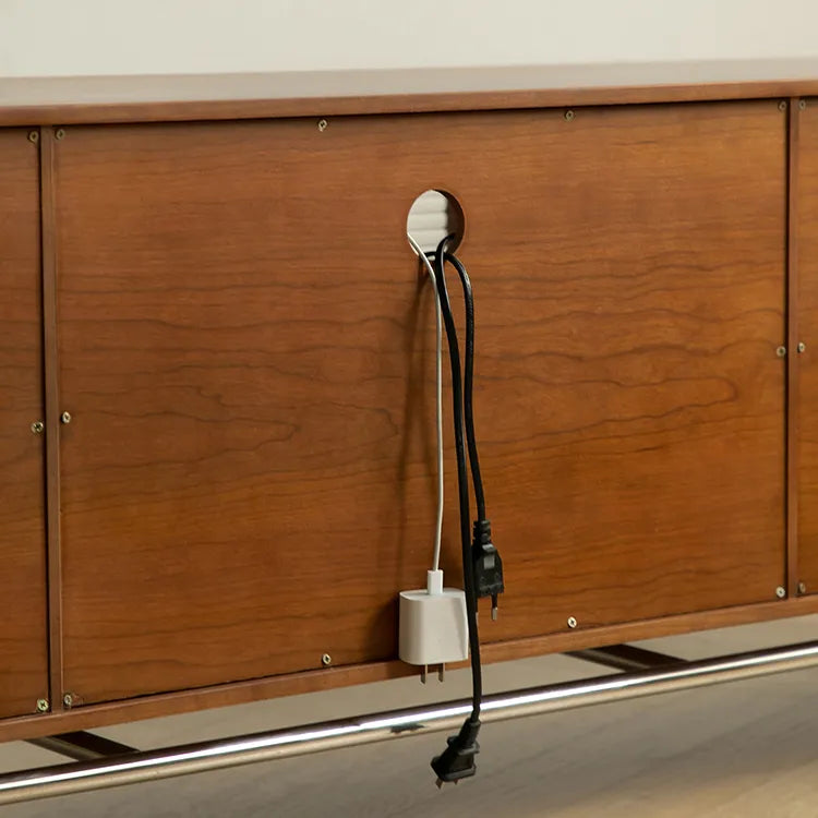 Sleek Boxwood Beech TV Stand with Glass Doors – Elegant Storage Solution fpmxm-2785