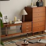 Sleek Boxwood Beech TV Stand with Glass Doors – Elegant Storage Solution fpmxm-2785