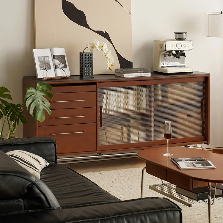 Sleek Boxwood and Glass Cabinet with Marble Top for Modern Interiors fpmxm-2787