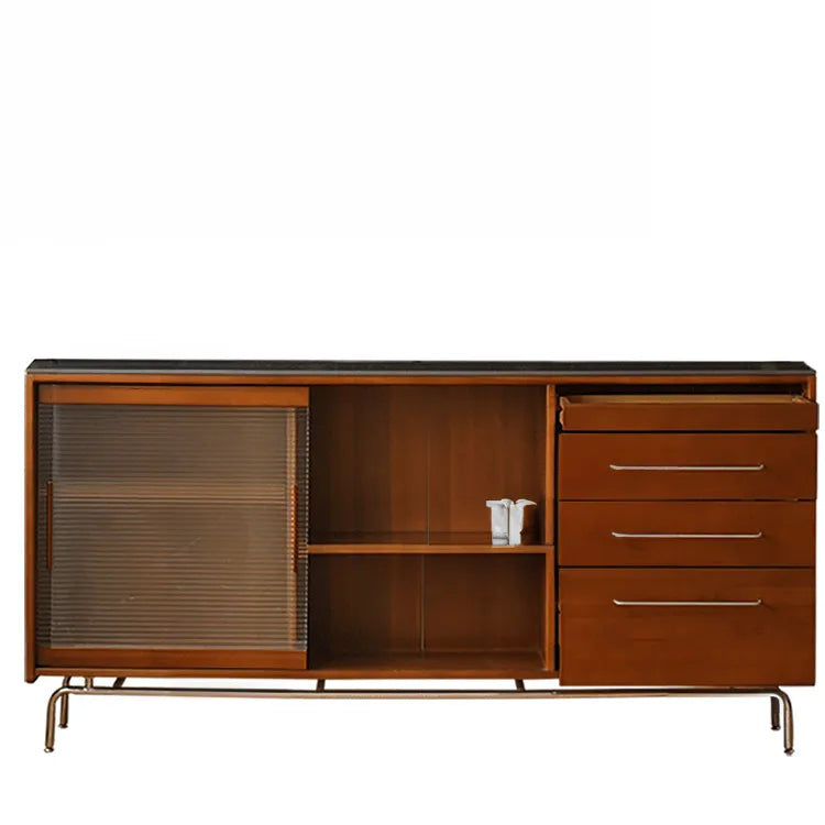 Sleek Boxwood and Glass Cabinet with Marble Top for Modern Interiors fpmxm-2787