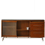 Sleek Boxwood and Glass Cabinet with Marble Top for Modern Interiors fpmxm-2787