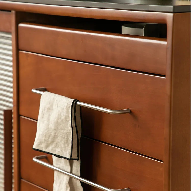 Sleek Boxwood and Glass Cabinet with Marble Top for Modern Interiors fpmxm-2787