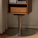 Modern Elegant Standing Mirror with Cherry Wood and Tempered Glass Finish fpmxm-2789