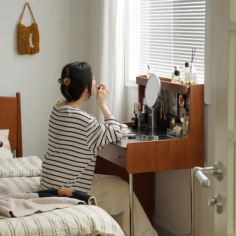 Elegant Boxwood & Beech Marble Vanity Table for Stylish Makeup Spaces fpmxm-2790