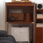 Stylish Boxwood and Glass Cabinet on Wheels - Perfect for Home Organization fpmxm-2792