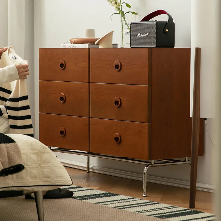 Stylish Boxwood Beech 6-Drawer Cabinet for Modern Living Spaces fpmxm-2794