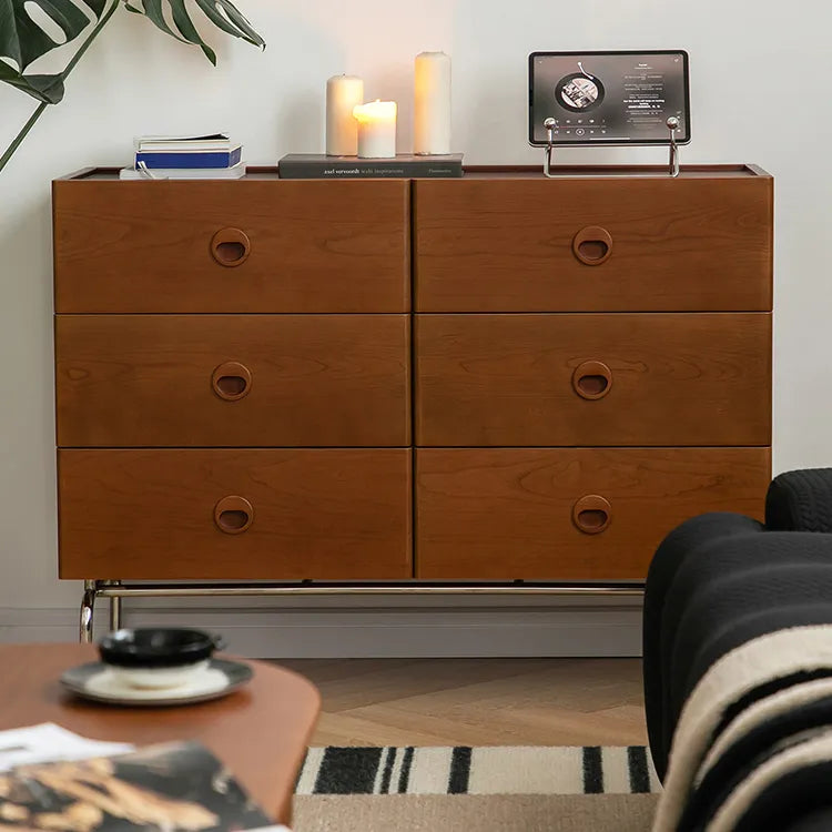 Stylish Boxwood Beech 6-Drawer Cabinet for Modern Living Spaces fpmxm-2794