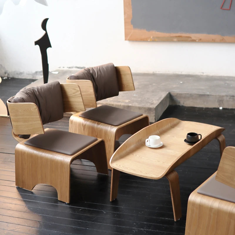 Stylish Multi-Layer Board Chair with PU Leather Accent – Modern Comfort for Your Space fqr-5110